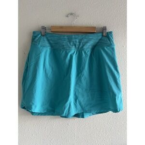 CRZ Yoga Green Blue Skort Women's Size Large Tennis Preppy Athleisure